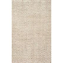 Alfombra de área tejida a mano Norcross en tono beige de diseño en línea para el salón/comedor