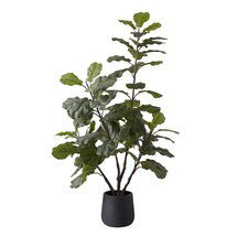 Online Designer Living Room 50'' Artificial Fiddle Leaf Fig Tree in Pot