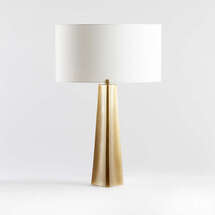 Online Designer Bedroom Isla Brass Triangle Table Lamp, Set of 2