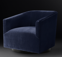 Online Designer Combined Living/Dining 1950S ITALIAN SHELTER ARM SWIVEL CHAIR - OAK BASE