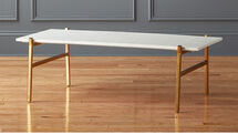 Online Designer Bedroom SLAB SMALL MARBLE COFFEE TABLE WITH BRASS BASE