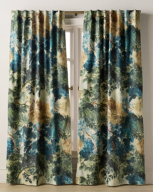 Online Designer Combined Living/Dining Judarn Printed Cotton Blackout Curtain