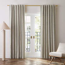 Online Designer Bedroom EUROPEAN FLAX ™-Certified Textured Linen Natural Blackout Window Curtain Panel 48"x108"