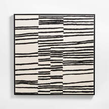 Online Designer Combined Living/Dining "Be Still" Framed Hand-Painted Wall Art Print 49.5"x2" by Harriet Keech