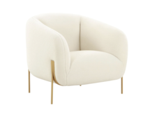 Online Designer Bedroom Kandra Cream Shearling Accent Chair by Inspire Me! Home Decor