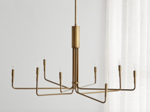 Online Designer Combined Living/Dining Clive 8-Arm Brass Chandelier