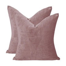 Online Designer Bedroom Matte Velvet Pillow Cover (Set of 2)
