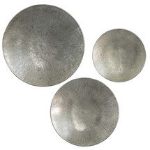 Online Designer Living Room AITANA METAL WALL DECOR, SILVER, S/3