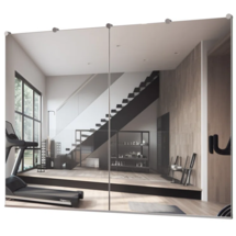 Online Designer Bathroom Full Length Rectangle Wall Mirror Home Gym Mirror Dance Studio Mirror Tempered Glass Mirror