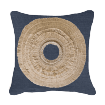 Online Designer Combined Living/Dining African Shield Navy Medium Cushion