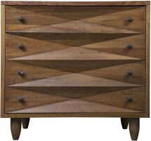 Online Designer Bedroom Diamond Chest, Dark Walnut