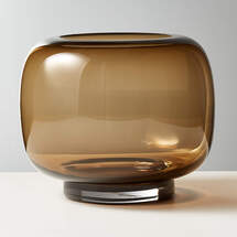 Online Designer Combined Living/Dining COCO SMOKED GLASS HURRICANE CANDLE HOLDER LARGE