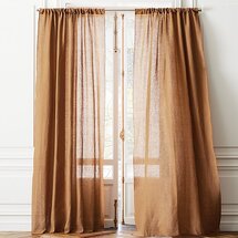 Online Designer Combined Living/Dining LINEN COPPER CURTAIN PANEL 48"X84"
