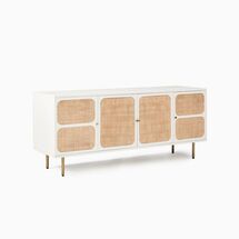 Online Designer Combined Living/Dining Ida White/Natural 68" Media
