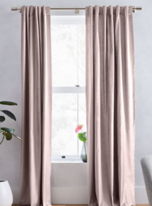 Online Designer Living Room COTTON LUSTER VELVET CURTAIN PANEL