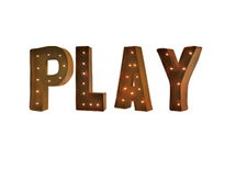Online Designer Living Room Altum Rustic Vintage Letter LED Marquee Sign