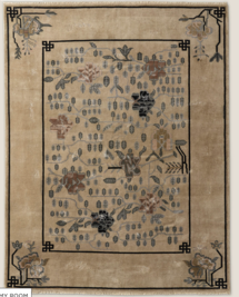 Online Designer Bedroom Fiora Hand-Knotted Distressed Light Brown New Zealand Wool Area Rug 8'X10'