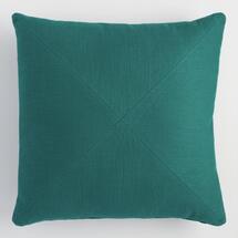 Online Designer Living Room Teal Green Herringbone Cotton Throw Pillow