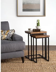 Online Designer Business/Office Eastville Solid Wood Top Nesting Tables