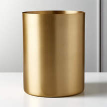 Online Designer Business/Office Elton Brushed Brass Wastebasket