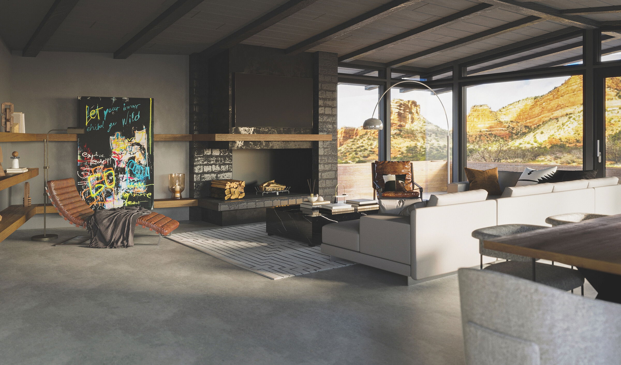 Industrial Mid Century Modern Dining Room Design