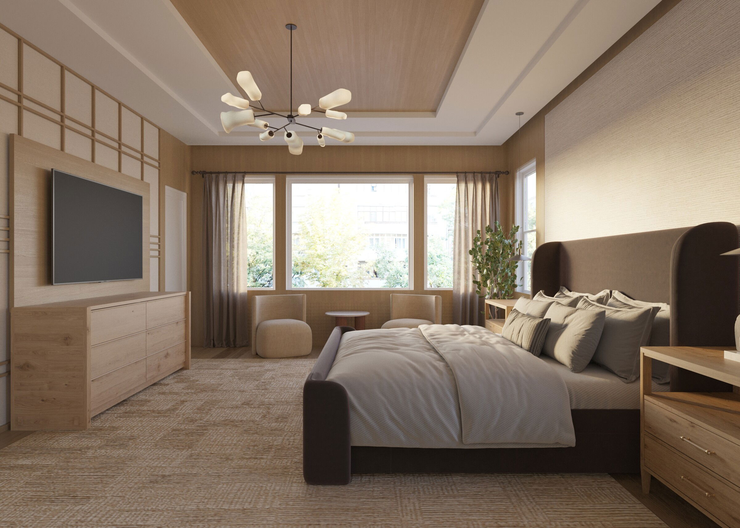 Online Designer Bedroom 3D Model 2