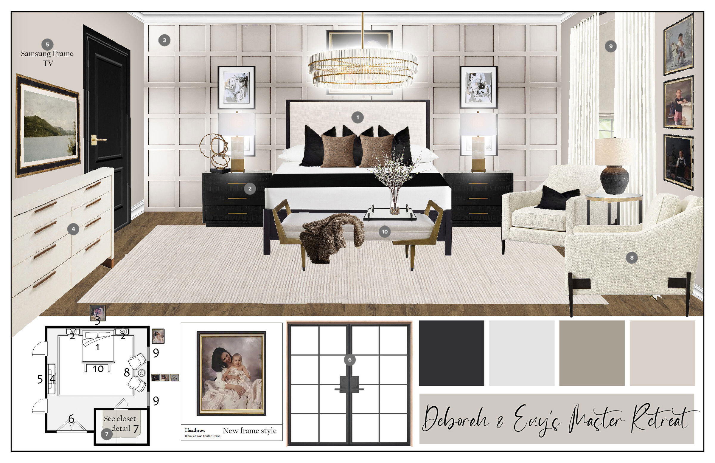 Modern Sophisticated Master Bedroom Design Casey H. Moodboard 2 thumb