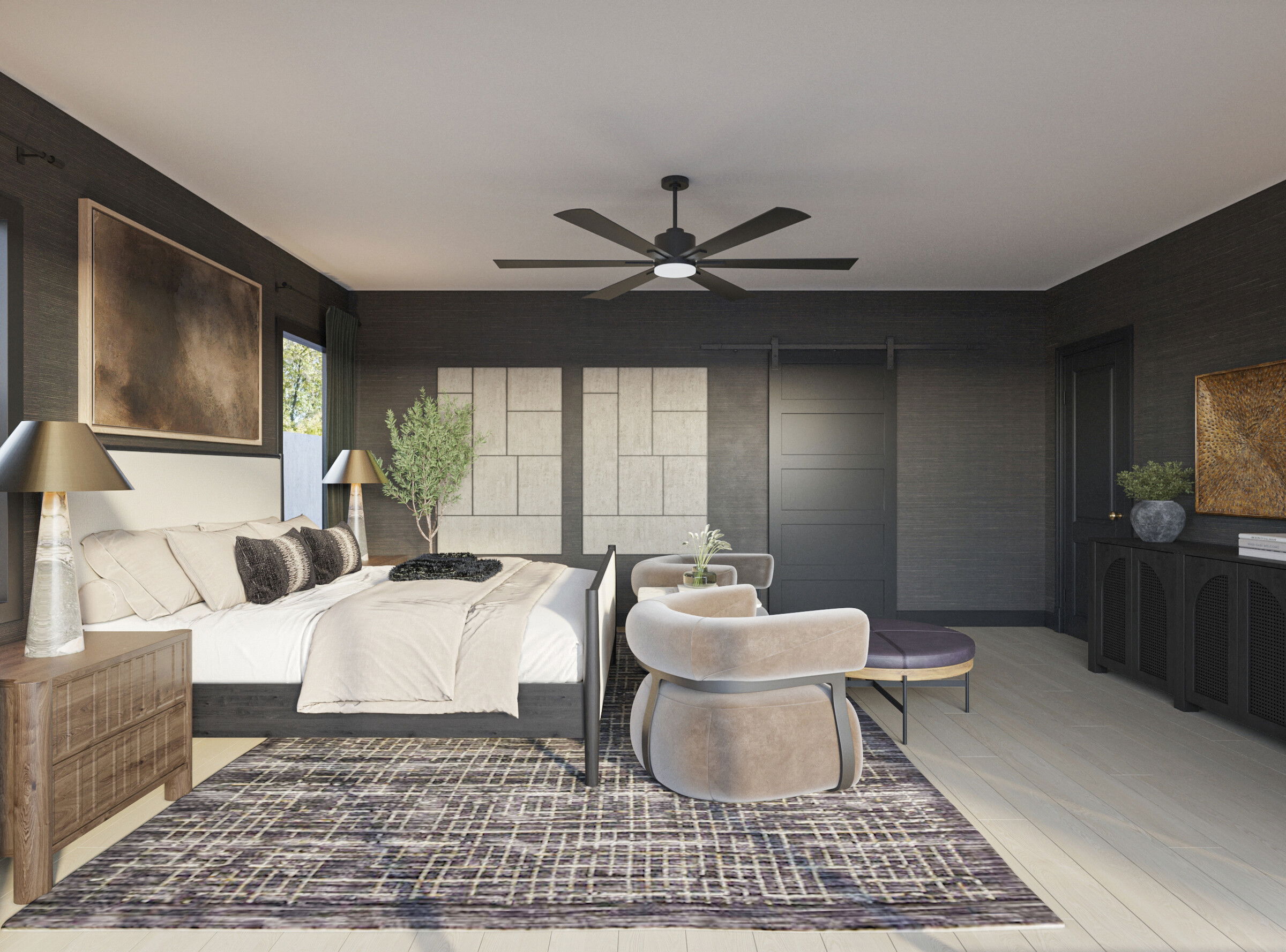 Online Designer Bedroom 3D Model 2