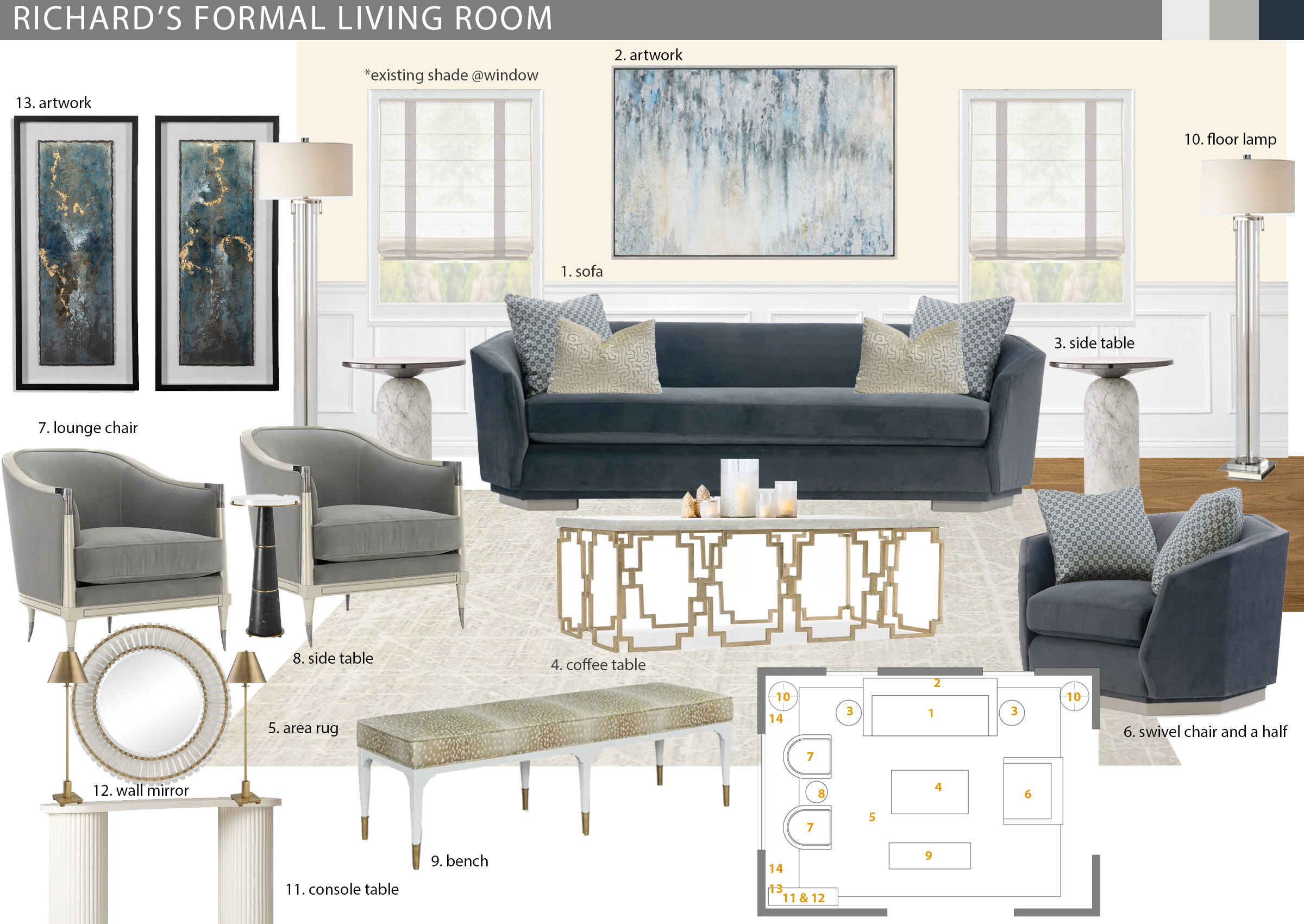 Glamorous Modern Living & Dining Room Remodel Jessica S. Moodboard 2 thumb