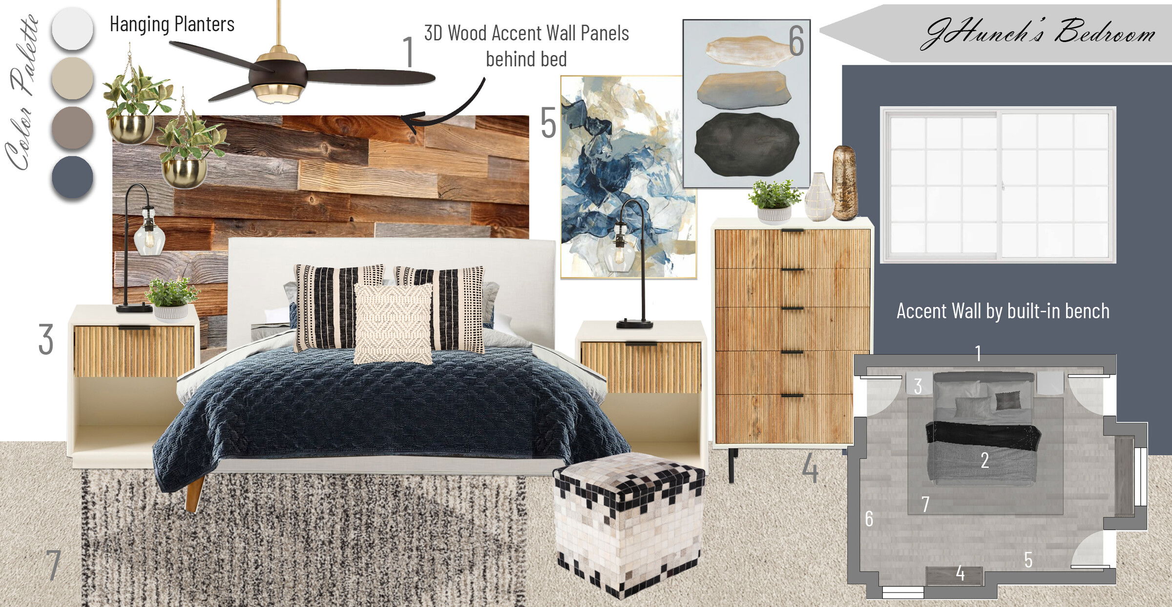 Elegant Bedroom, Living Room & Office Design Jasmine S. Moodboard 1 thumb