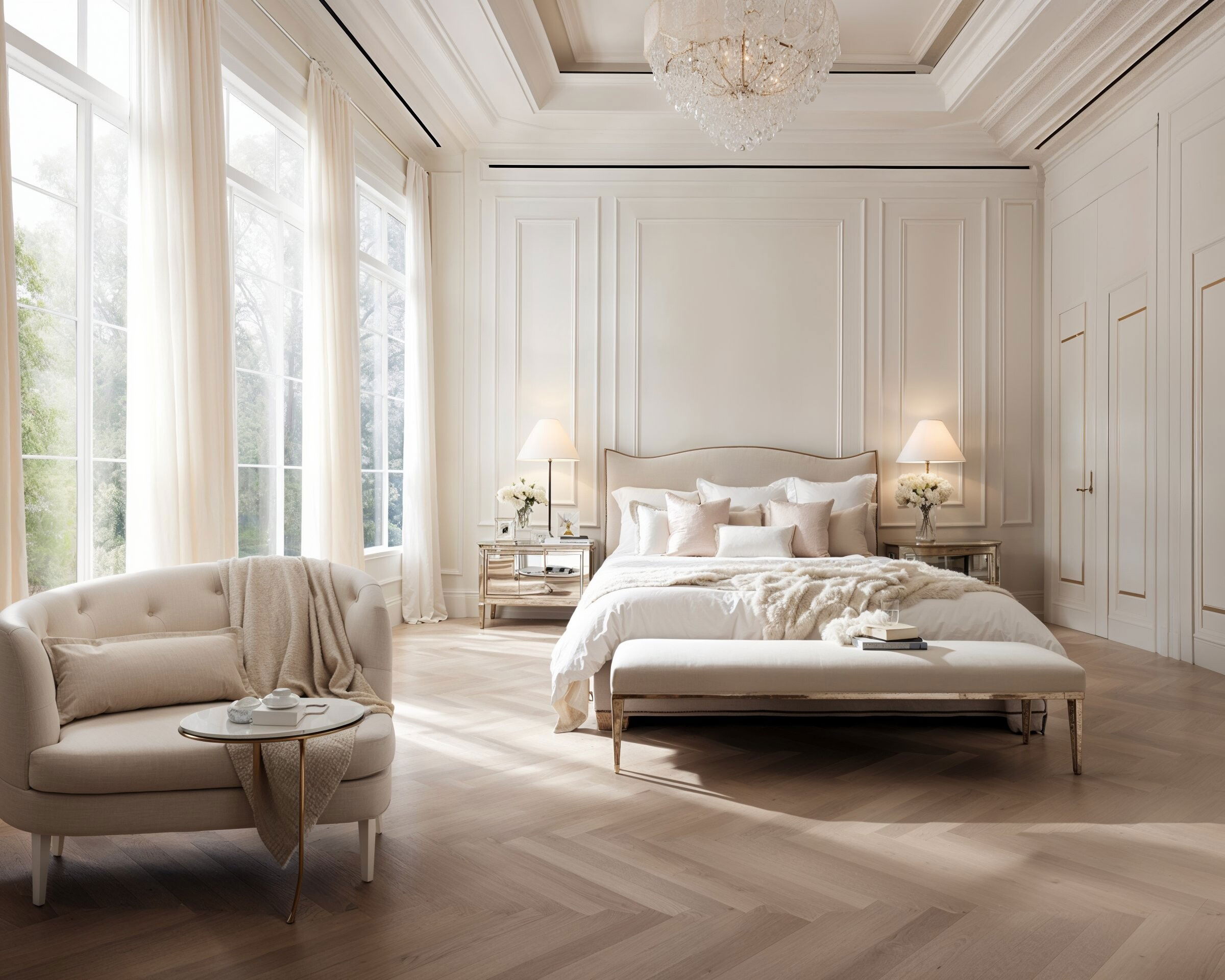Sophisticated Glam Master Bedroom Design