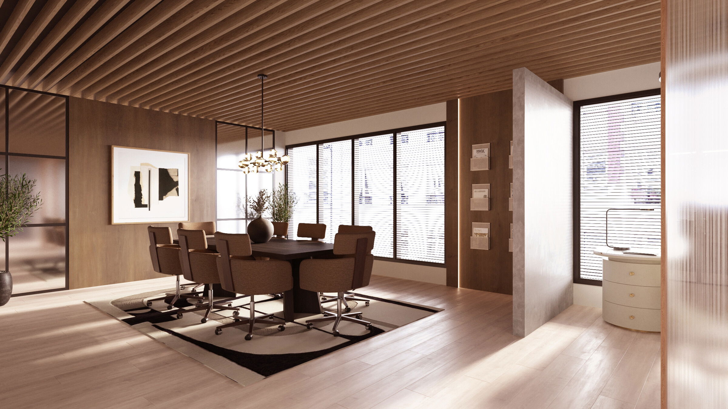 Elegant Sophisticated Software Company Renovation Rendering thumb