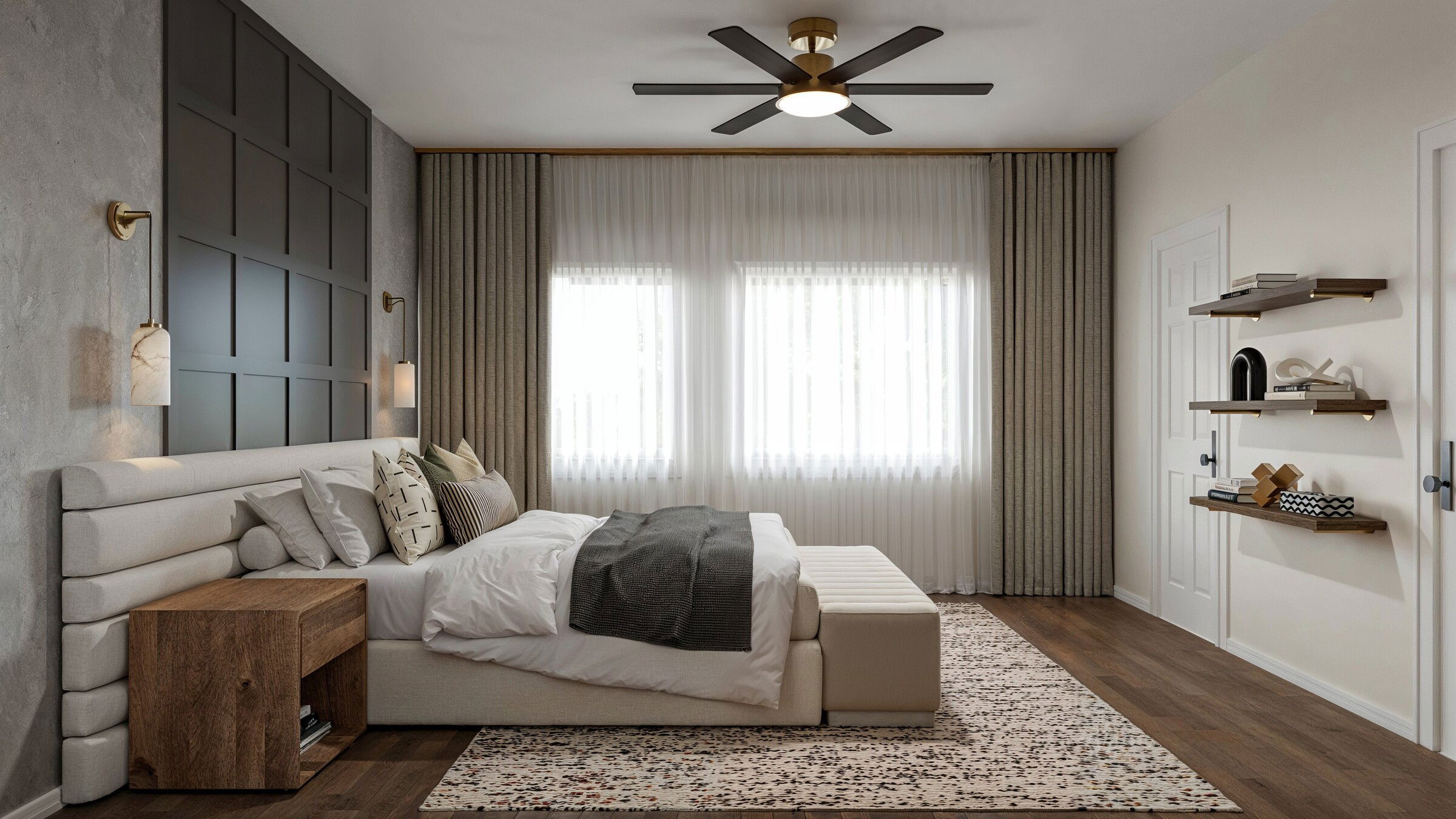Online Designer Bedroom 3D Model 2