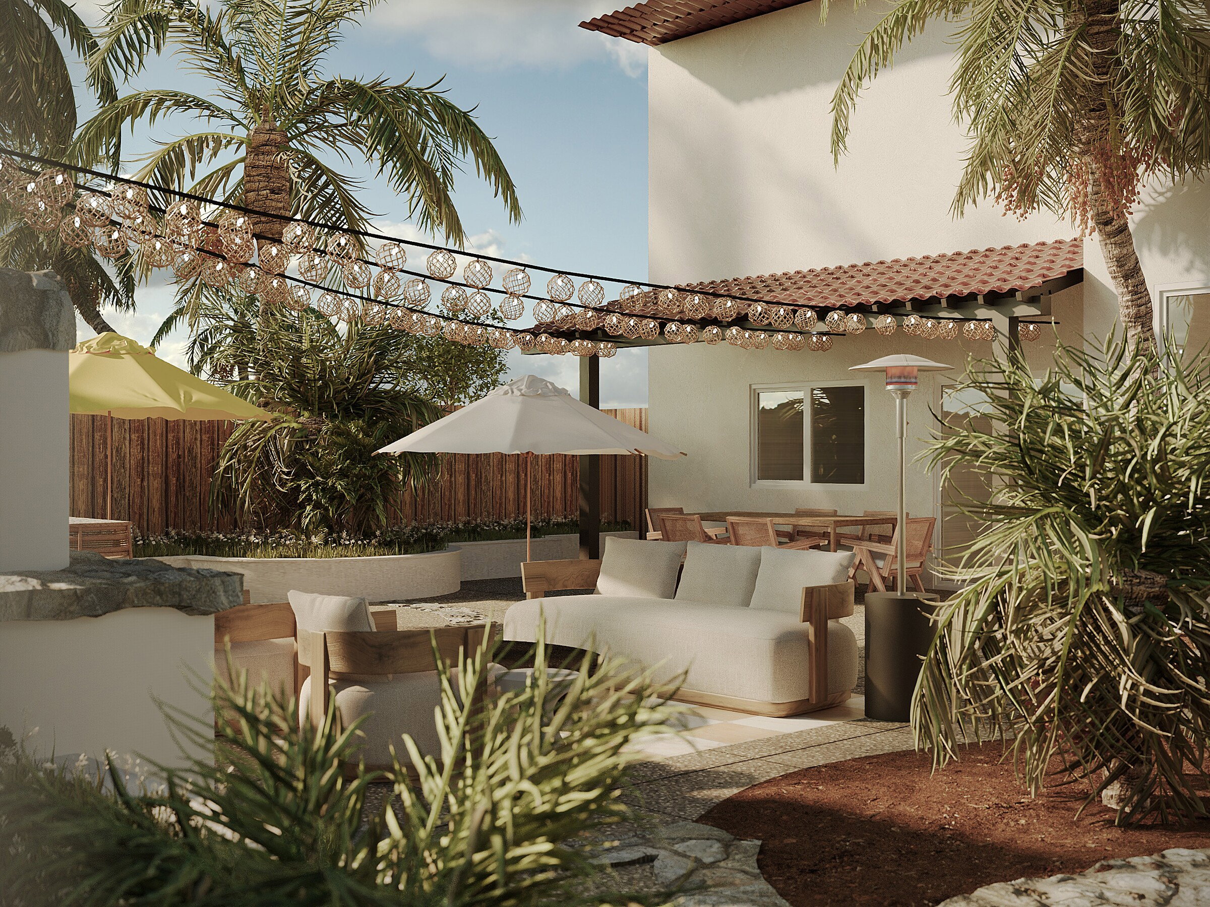 Miniatura de Renderizado de Diseño de Interior de Hogar Contemporáneo Elegante