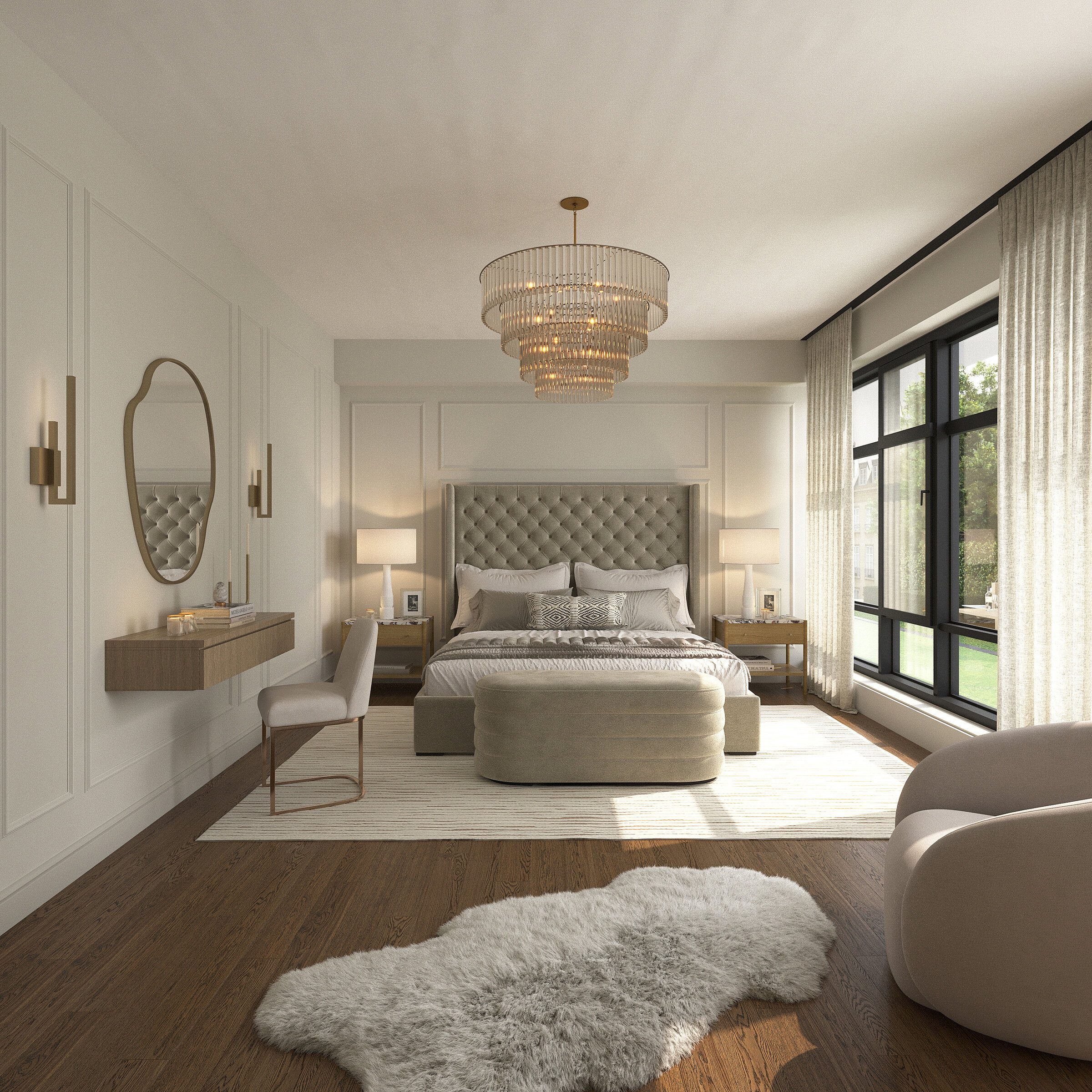 Miniatura de renderizado de renovación de dormitorio principal sereno