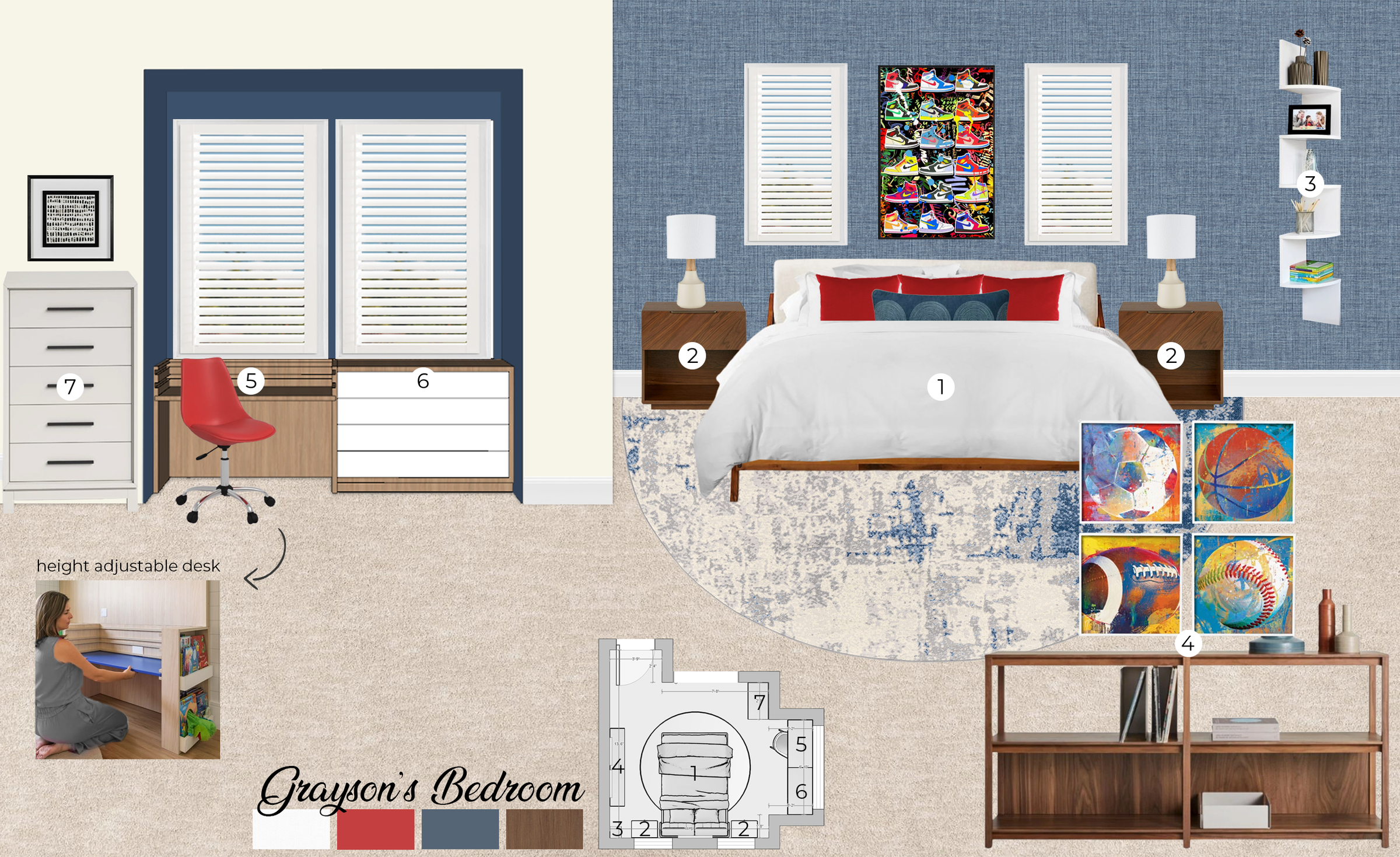 Stylish Eclectic Kids Bedrooms Renovation Carine C. Moodboard 1 thumb