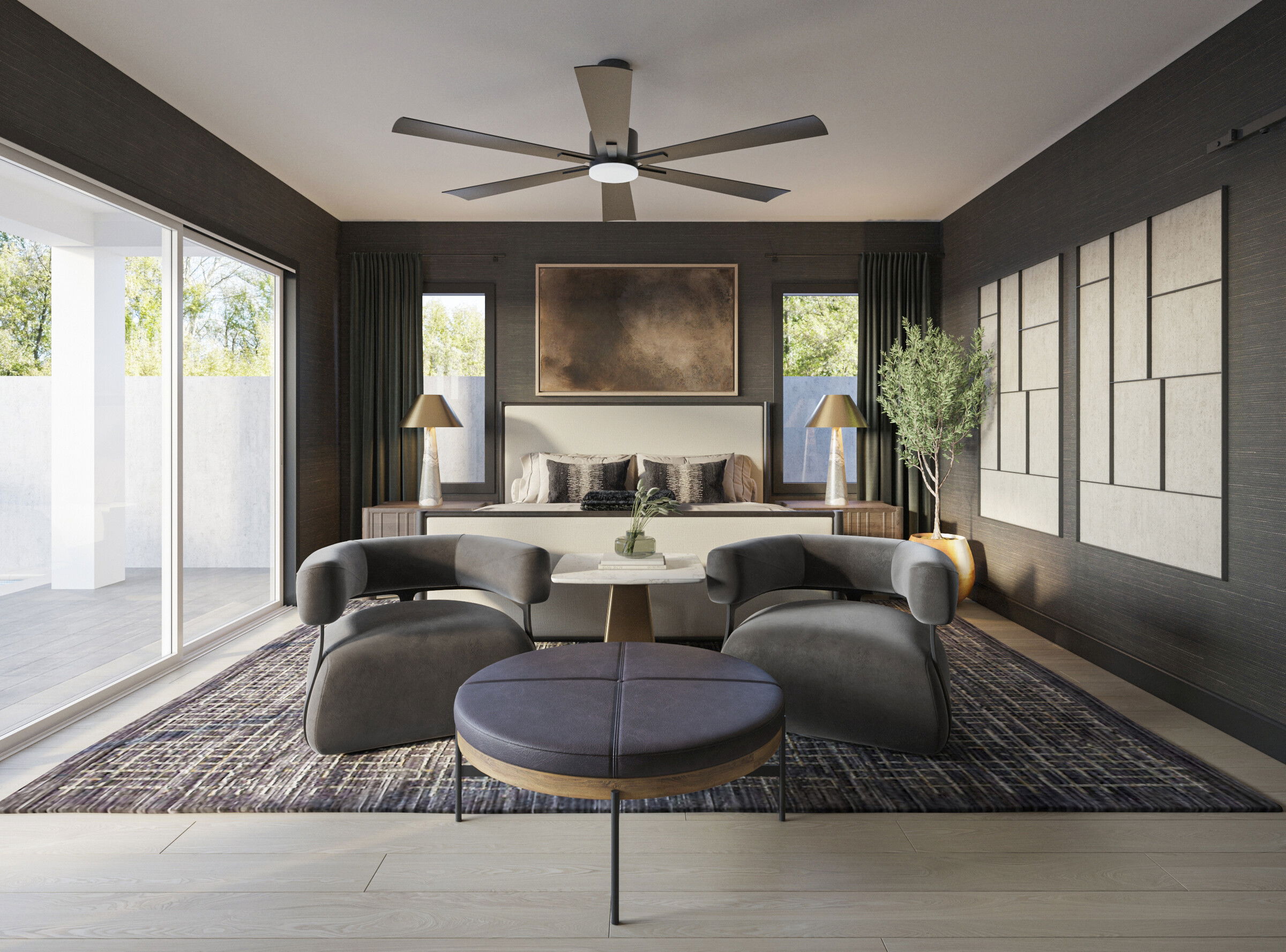 Online Designer Bedroom 3D Model 1