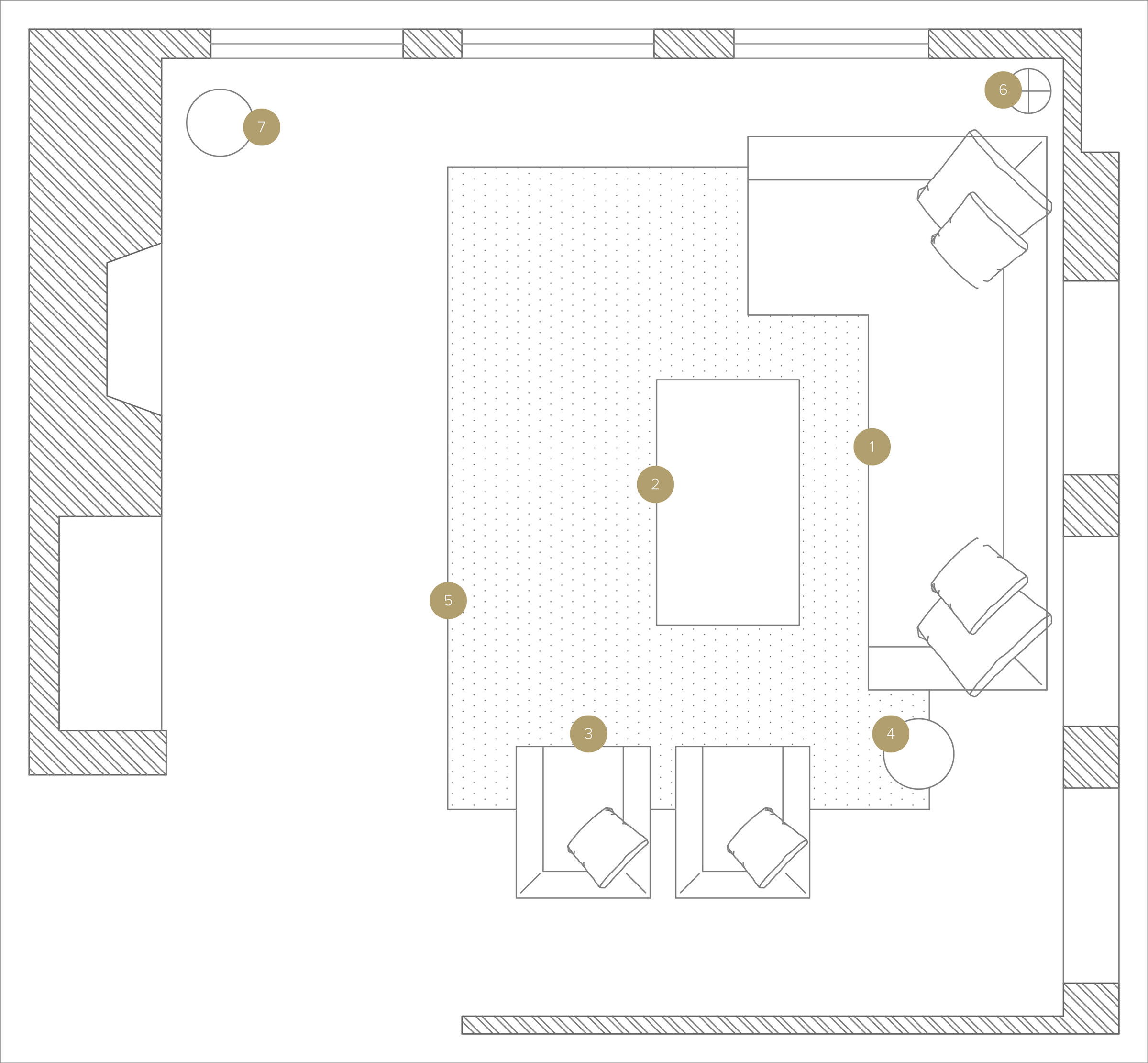 Online Designer Living Room Floorplan
