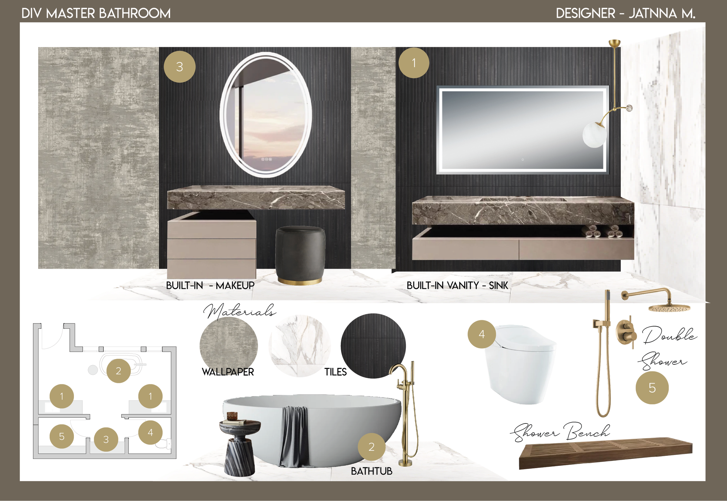 Contemporary Spa-Inspired Bathroom Renovation Jatnna M. Moodboard 1 thumb