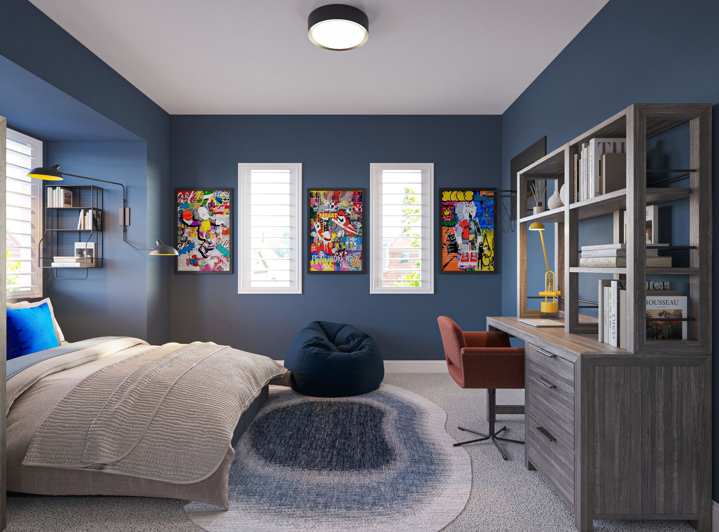 Online Designer Bedroom 3D Model 2