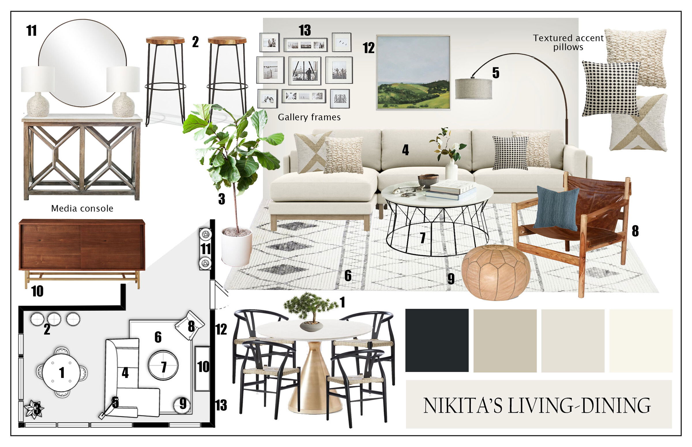 Warm & Cozy Feminine Living Room Decor Casey H. Moodboard 2 thumb