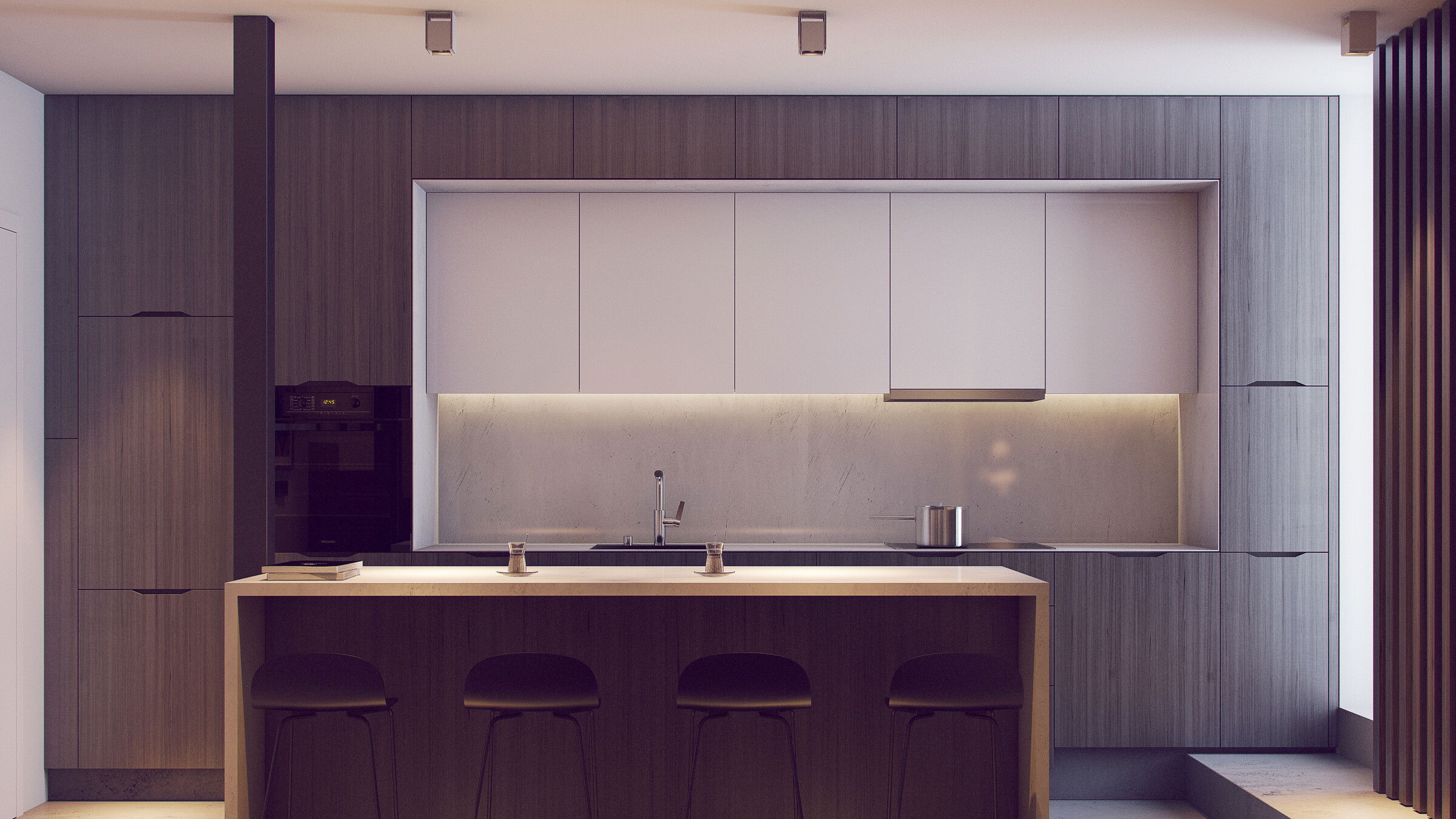 Elegant Contemporary Duplex Renovation Rendering thumb