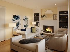 Transitional Living Room Design Project Rendering thumb
