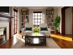 Sophisticated and Classy Living Room Rendering thumb