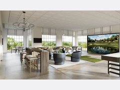 Masculine Country Club Lounge Interior Design Rendering thumb
