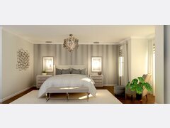 Glamorous and Elegant Master Bedroom Rendering thumb
