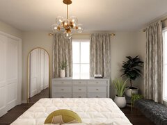 Glamorous Contemporary Bedroom Design  Rendering thumb
