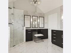 Sleek Modern Bathroom Remodel Design Rendering thumb