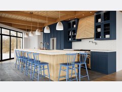Wooden Ceiling Transitional Kitchen Remodel Rendering thumb