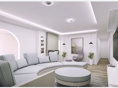 Modern Clean Living/Dining Transformation Rendering thumb